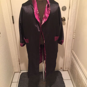Intimates & Sleepwear - Reversible Kimono Robe Embroidered Dragon Purple Intimates & Sleepwear - Reversible Kimono Robe Embroidered Dragon Purple